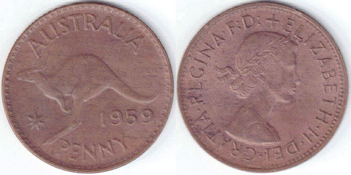 1959 Australia Penny (aUnc) A002914